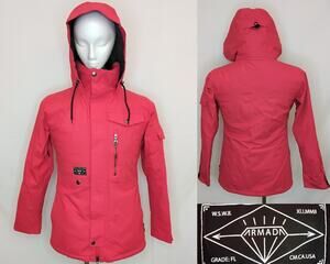 Armada Insulated Snow Ski Shell Jacket Red Men's Small #Z5746